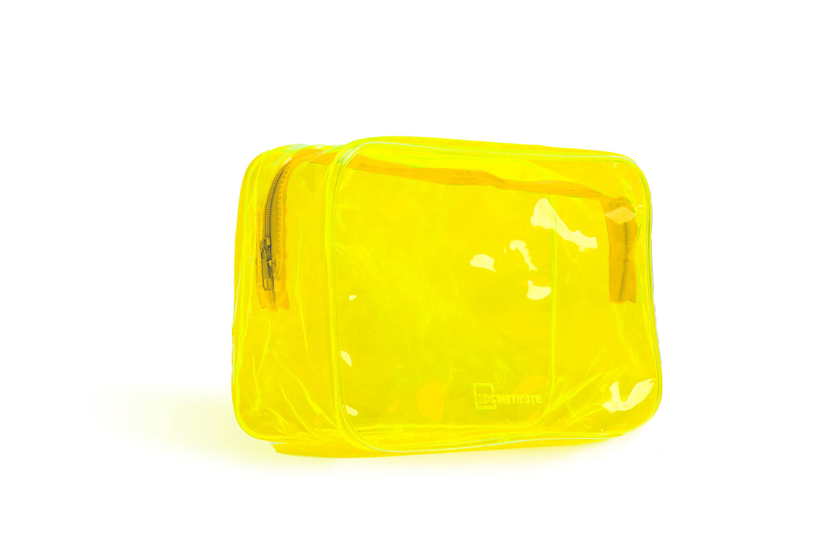 Idc Institute transparent toilettaske med neonfarver