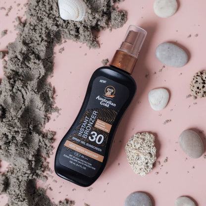 Instant Bronzer Spray Gel SPF 30 – 100 ml Travel Size | Australian Gold