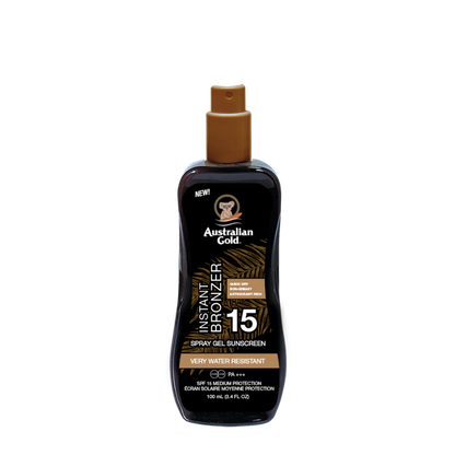 Instant Bronzer Spray Gel SPF 15 – 100 ml Travel Size | Australian Gold