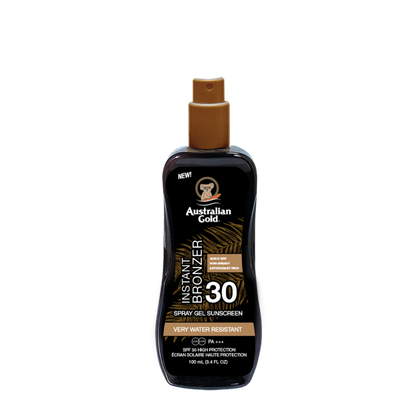 Instant Bronzer Spray Gel SPF 30 – 100 ml Travel Size | Australian Gold