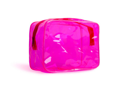 Idc Institute transparent toilettaske med neonfarver