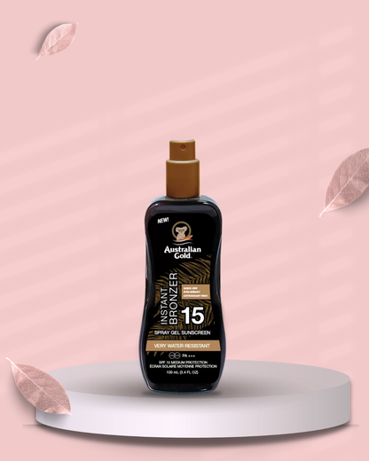 Instant Bronzer Spray Gel SPF 15 – 100 ml Travel Size | Australian Gold