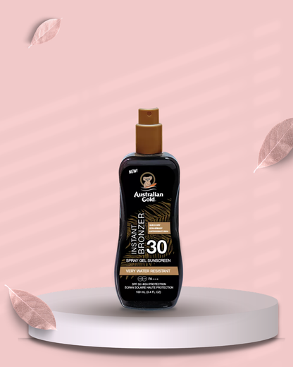 Instant Bronzer Spray Gel SPF 30 – 100 ml Travel Size | Australian Gold